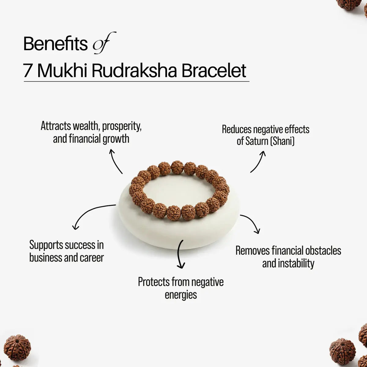 7 Mukhi Rudraksha Bracelet