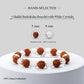 5 Mukhi Rudraksha Bracelet with White Crystals