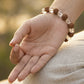 5 Mukhi Rudraksha Bracelet with White Crystals